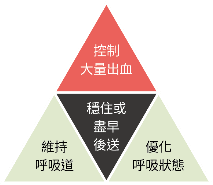即時旁觀者照護（救護）包含於緊急應變金三角